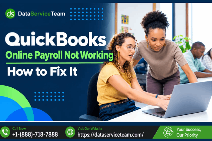 QuickBooks Online Payroll not working expert troubleshooting guide for direct deposit, payroll tax, bank verification, employee setup, and processing errors.