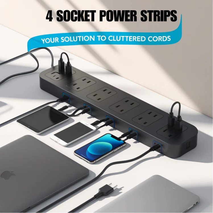 4 socket power strip 