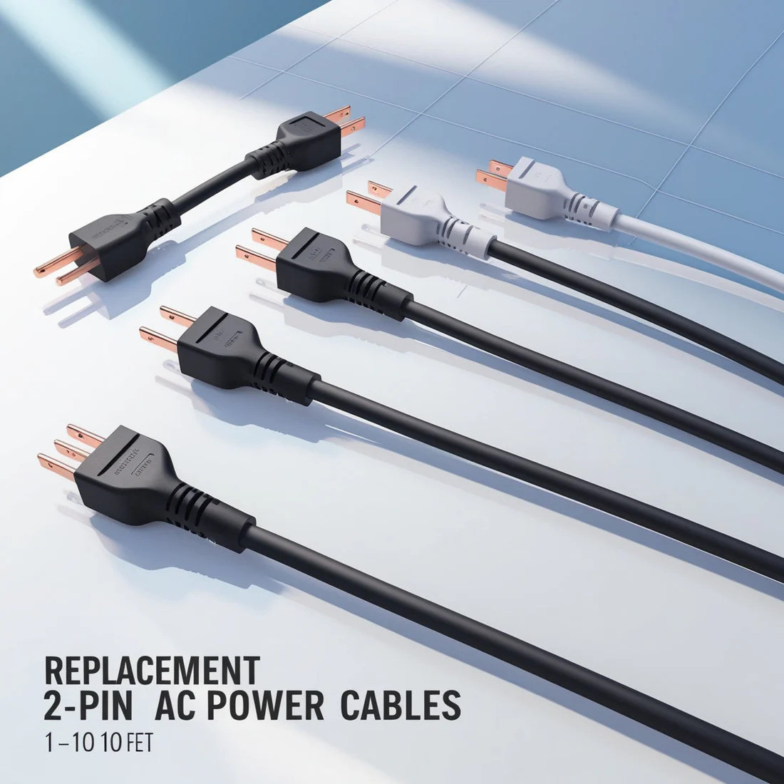 2 pin l- shape power cable