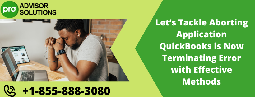 aborting application QuickBooks is now terminating