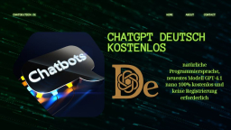 ChatGPT Deutsch Kostenlos